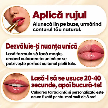 Ruj adaptiv la pH - culoare personalizata pentru buzele tale